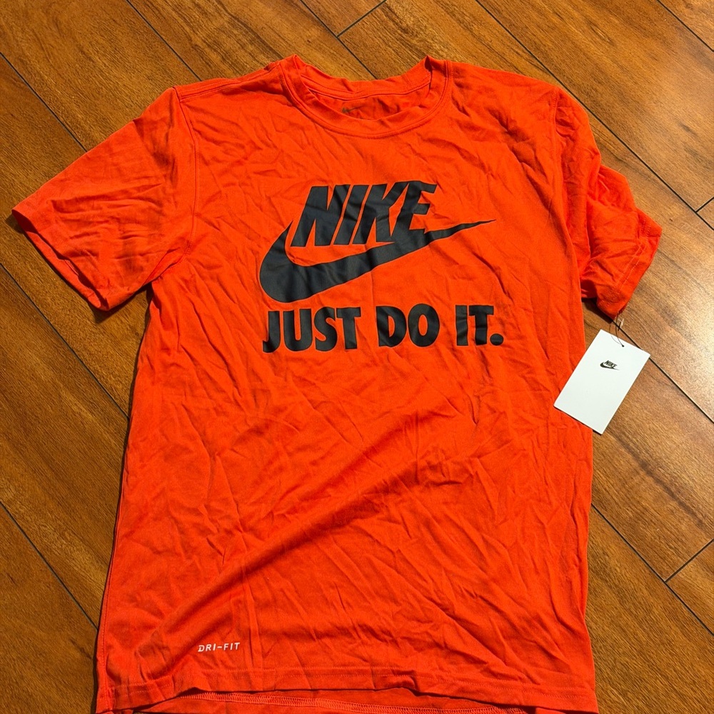 Nike Bright Orange Tee with Slogan